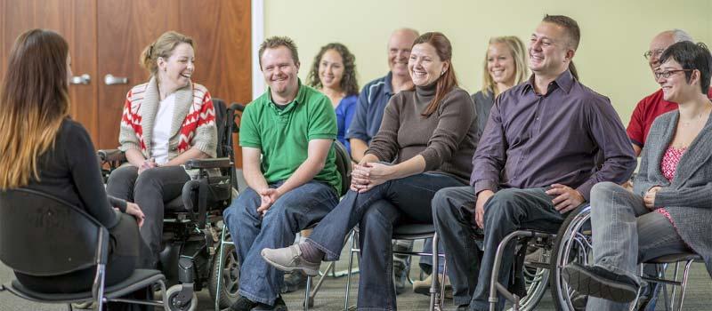 Support worker and participant enjoying time out in the community